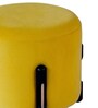 Hem Pouffe in Black Finish and Imperial Yellow