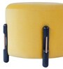 Hem Pouffe in Black Finish and Imperial Yellow