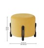 Hem Pouffe in Black Finish and Imperial Yellow