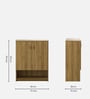 Henary 2 Door Shoe Cabinet In Natural Teak & Melamine Finish