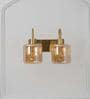 Hendrik Metal & Glass 2-Light Wall Light (Amber)
