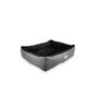 Henlo- Small Grey & Black Turkish Velvet Bolstered Pet Bed
