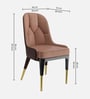 Henro  Leatherette Fabric Dining Chair In Pink Colour