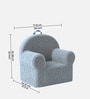 Henry Quilted Corduroy Kids Lounge Chair In Mist Grey Colour