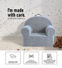 Henry Quilted Corduroy Kids Lounge Chair In Mist Grey Colour