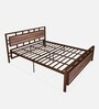 Hercules Metal Queen Size Bed in Brown Colour