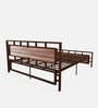 Hercules Metal Queen Size Bed in Brown Colour