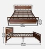 Hercules Metal Queen Size Bed in Brown Colour