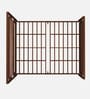 Hercules Metal Queen Size Bed in Brown Colour