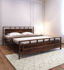 Hercules Metal Queen Size Bed in Brown Colour