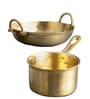 Bronze 10 Inch/3 Litre Kadai & 7.6 Inch/2Litre Sauce Pan Combo Set of 2