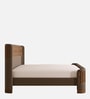 Heritage Cane Upholstered Bed in Linen With Oak wood Frame
