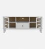 Heritage Mango Wood  TV Console In White Finish