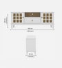 Heritage Mango Wood  TV Console In White Finish