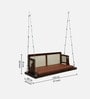 Hermance Sheesham Wood 2 Seater Swing With Reversible Back In Provincial Teak Finish