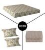 Hermosa Painterly Floral Beige 5PC Bed Bath Set