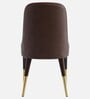 Herno Leatherette Dining Chair In Tan And Light Grey Color