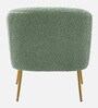 Herrin Boucle Fabric Barrel Chair In Sage Colour