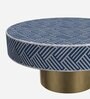 Herringbone Bone Inlay Coffee Table in Indigo & Gold Finish