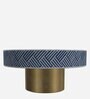Herringbone Bone Inlay Coffee Table in Indigo & Gold Finish