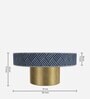 Herringbone Bone Inlay Coffee Table in Indigo & Gold Finish