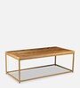 Herringbone Solid Wood Coffee Tables in Natrual Finish