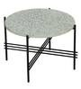 Hesin Metal Coffee Table With Terrazzo Top In Black Colour