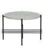 Hesin Metal Coffee Table With Terrazzo Top In Black Colour