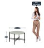 Hesin Metal Coffee Table With Terrazzo Top In Black Colour