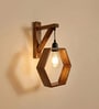 Hex Wooden Novelty Wall Light (Natural Wood)