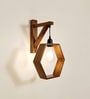 Hex Wooden Novelty Wall Light (Natural Wood)