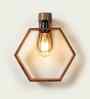 Hex Wooden Novelty Wall Light (Natural Wood)