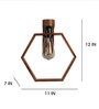 Hex Wooden Novelty Wall Light (Natural Wood)