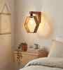 Hex Wooden Novelty Wall Light (Natural Wood)