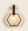 Hex Wooden Novelty Wall Light (Natural Wood)
