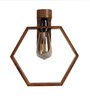 Hex Wooden Novelty Wall Light (Natural Wood)