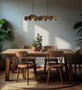 Hexa 36 Brown Wooden LED Hanging Lamp