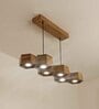 Hexa 36 Brown Wooden LED Hanging Lamp