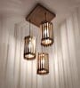 Hexa Beige & Brown Cluster Hanging Lamp