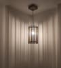 Hexa Brown Solid Wood Single Hanging Light