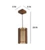 Hexa Brown Solid Wood Single Hanging Light