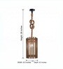 Hexa Brown Solid Wood Single Hanging Light