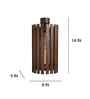 Hexa Brown Solid Wood Wall Sconces