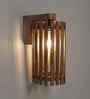 Hexa Brown Solid Wood Wall Sconces