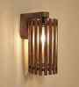 Hexa Brown Solid Wood Wall Sconces