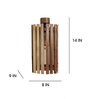 Hexa Brown Solid Wood Wall Sconces
