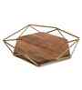 Hexa Wooden Tray Gold