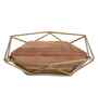 Hexa Wooden Tray Gold