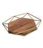 Hexa Wooden Tray Gold