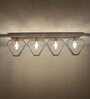 Hexad 4 Lights Brown Solid Wood Flush Mounted Ceiling Light
